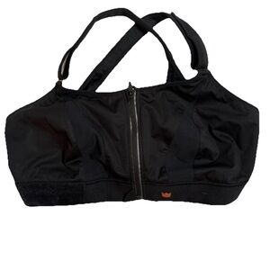 Shefit Ultimate Sports Bra Size 5Luxe 3X Black High Impact Zipper Closure